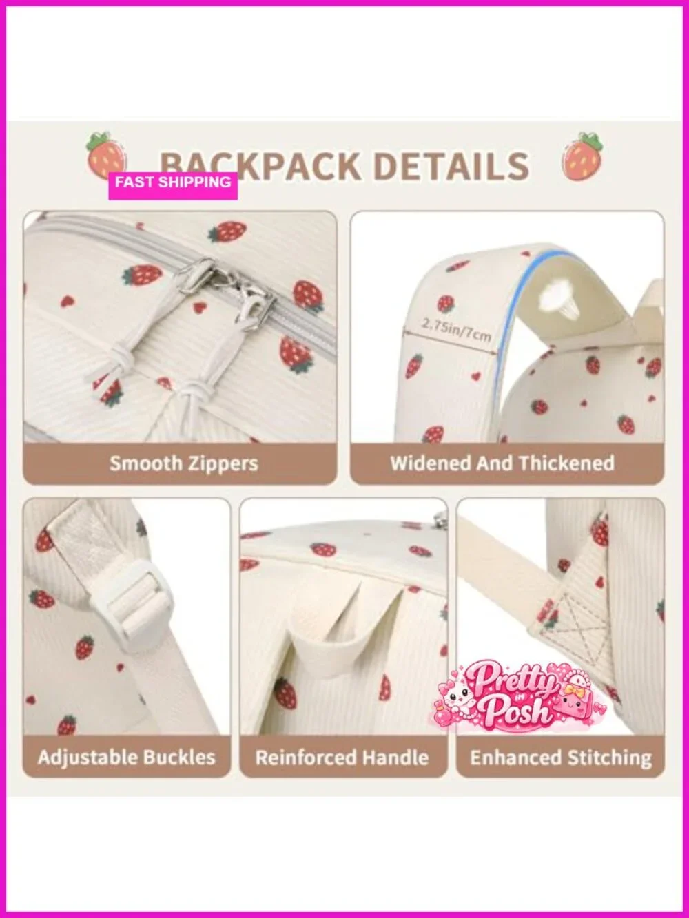 Cute Corduroy Bookbag Backpack for Teens with Multi-Pockets, Laptop Compartment